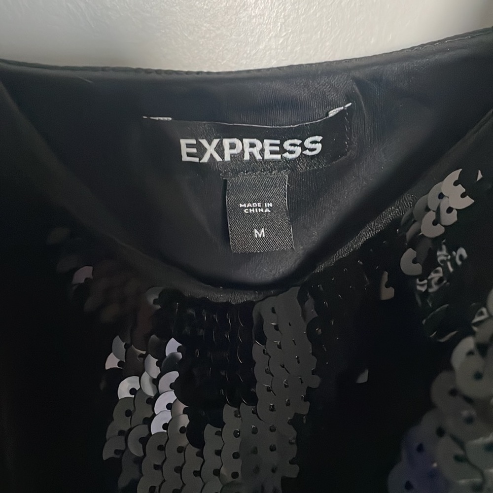 Express Sequin Halter Top Size Medium - image 2